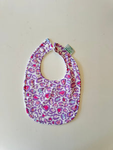 Baby Bib | Purple Leopard Print