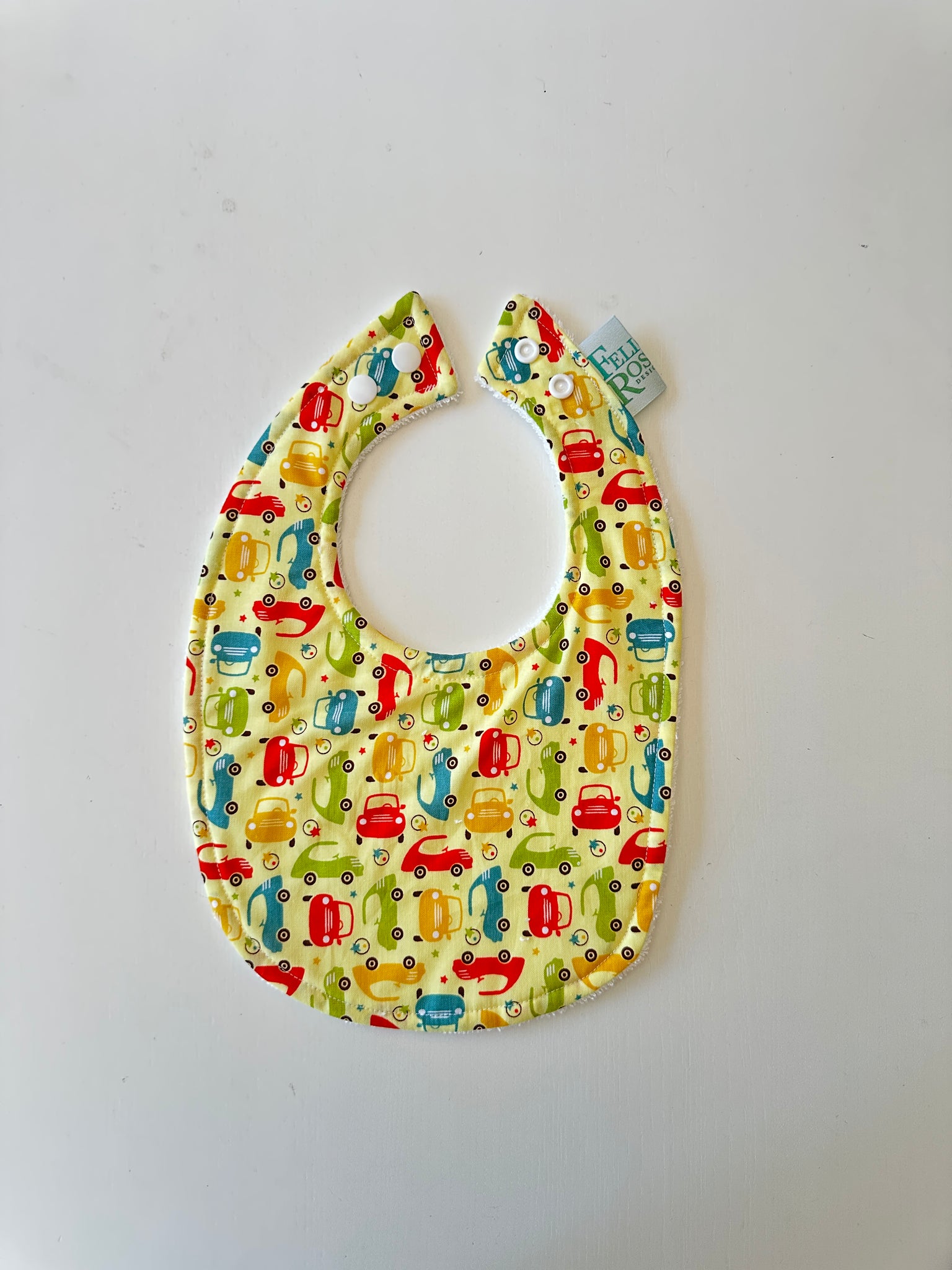 Baby Bib | Yellow Cars